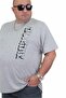Men's Large Size Crew Neck T-Shirt Imagine 24126 Gray Melange - 3
