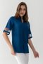 Women's Indigo Chief Collar Sleeves Tulle Loose Cut Blouse - 4