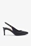 Larta Black Genuine Leather Women's Heeled Shoes