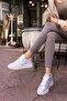 JACİB Women's Silver Satin Sneakers - 2