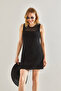 Women's Black Openwork Beach Dress 20246089 - 6