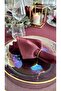 Royal 6 Pieces Stain-Resistant Plum Napkin Fabric Napkin