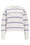 Women's striped crew neck knitted sweater - mila - 5