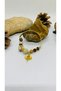 Handmade Design Ceramic Bead Rice Apparatus Elastic Bracelet