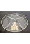 DIVIDED SERVICE PLATE WITH CAST FOOT GOLD DETAIL & PRESENTATION & COFFEE PLATE & FRAME 30CM - 4