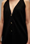 Women's Black Black Buttoned Sleeveless Women's Sweater - 7
