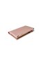 Vj Zipco Soft Protective Zippered Pocketed Striped Block Notepad 9.6x16.6 Cm Metallic Pink - 2