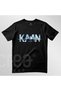 Kaan Airplane Design Pattern Printed Crew Neck 100% Cotton T-Shirt Black - 2
