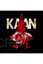 Kaan Airplane Moon Star Design Pattern Printed Crew Neck 100% Cotton T-Shirt Black - 3
