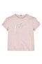 تي شيرت نسائي وردي مطبوع HILFIGER SCRIPT TEE S/S