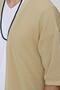 Men's Comfortable Fit Knitwear Kimono Tan 22sm211 - 4