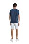 Men's Navy Blue Pajama Set with Short Sleeve Shorts C8T0N5O04- - 2
