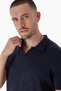 Men's Polo Neck Knit Detailed Cotton Thin Sports Knitwear T-shirt Navy Blue 23s2010 - 5