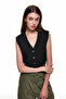 Button Detailed Vest Jacket Black - 3
