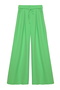 Tie Detailed Wide Leg Trousers Green - 2