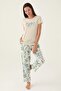 PİERRE CARDIN SOFT TEXTURED COMFORTABLE COLLAR SHORT SLEEVE WOMEN'S PAJAMAS SET