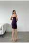 New Season Scuba Fabric Slit Detailed Women's Mini Evening Dress Graduation Dress582886 - 4