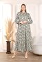Women's Long Sleeve Woven Summer Dress - 2