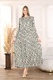 Women's Long Sleeve Woven Summer Dress - 3