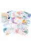 Scrapbook 50 Piece Vintage Assorted Notepad Decorative Paper Set / Journal/Notepad / Scrapbooking / 5