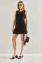 Women's Black Openwork Beach Dress 20246089 - 3