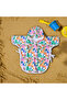 Dinosaur Patterned Towel Baby Poncho Beach Towel with Tie on Door - 3