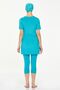 Short Sleeve Tights Semi Covered Swimsuit Walt 0572 Mint - 4