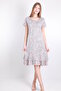 Floral Patterned Lace Embroidered Women's Dress - 3