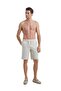 Men's Short Sleeve Front Buttoned Linen Cream Shorts Set C6T5N4O04- - 2