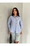Women's Cross Pocket Striped Long Sleeve Shirt