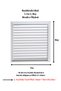 25x45 Cm White Aluminum Grille Bathroom WC Ventilation Shutter