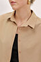 3900 Oversize Long Basic Shirt - Biscuit - 3