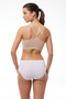 Women's White 6 Pack 100% Cotton Intermediate Waist Jacquard Slip Panties 350 - 3