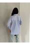 Women's Cross Pocket Striped Long Sleeve Shirt - 3
