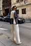 Gray Double Color Design Summer Blazer Jacket - 2