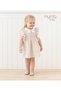 6-24 Months Beige Cotton Stylish Birthday Baby Girl Dress - 2