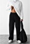 Black Oversize Seasonal 2 Thread Tracksuit Bottom