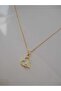 Woman's Tiny Stone Heart Necklace - 2