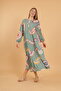 Women's long sleeve full length printed woven dress - 7