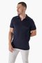 Men's Polo Neck Knit Detailed Cotton Thin Sports Knitwear T-shirt Navy Blue 23s2010 - 2