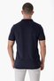 Men's Polo Neck Knit Detailed Cotton Thin Sports Knitwear T-shirt Navy Blue 23s2010 - 4