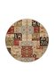 Geometric Check Weave Area Rug 4436 in Brown and Red Colors - 2