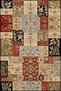 Geometric Check Weave Area Rug 4436 in Brown and Red Colors