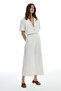 Dart Detailed Linen Trousers Bone - 3