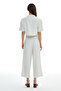 Dart Detailed Linen Trousers Bone - 5