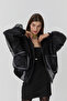 Pocket Detailed Organza Tulle Jacket Black - 3