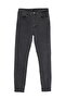 High Waist Slim Leg Jeans Trousers Gray - 2