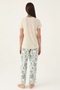 PİERRE CARDIN SOFT TEXTURED COMFORTABLE COLLAR SHORT SLEEVE WOMEN'S PAJAMAS SET - 5