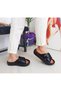 Black Orange Color Puffy Band Detailed Thick Sole Women's Slippers - 5