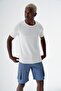 Men's Casual Cut Cotton Cargo Shorts Blue 24s297